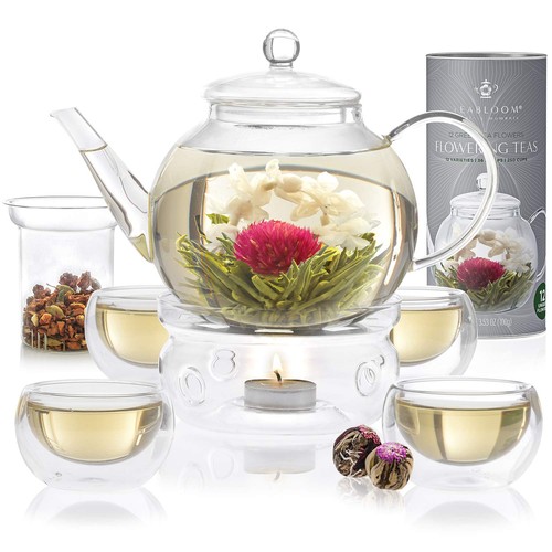 Handcrafted glass teapot set - teapot,