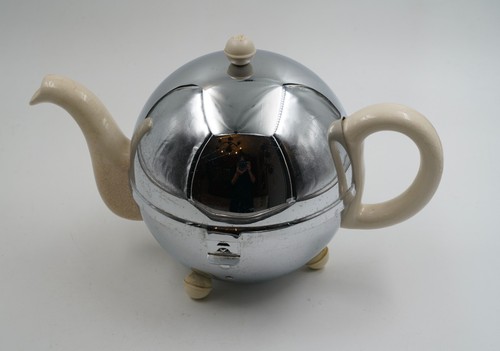 Vintage earthenware teapot - earthenware,