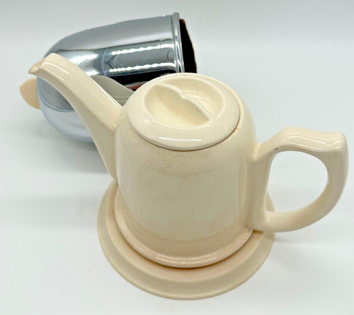 Earthenware insulated tea pot - insulated,